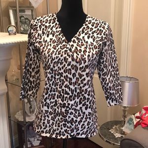 Animal print cardigan